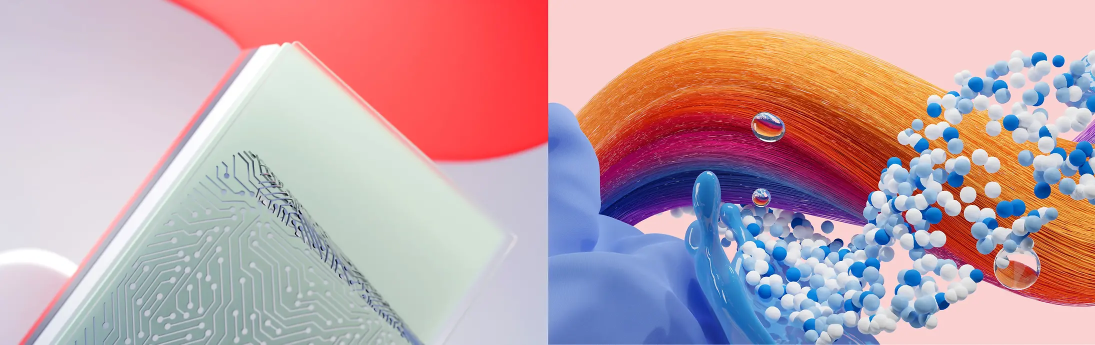 Gambar abstrak yang mewakili bisnis Henkel Adhesive Technologies, Hair and Laundry & Home Care.