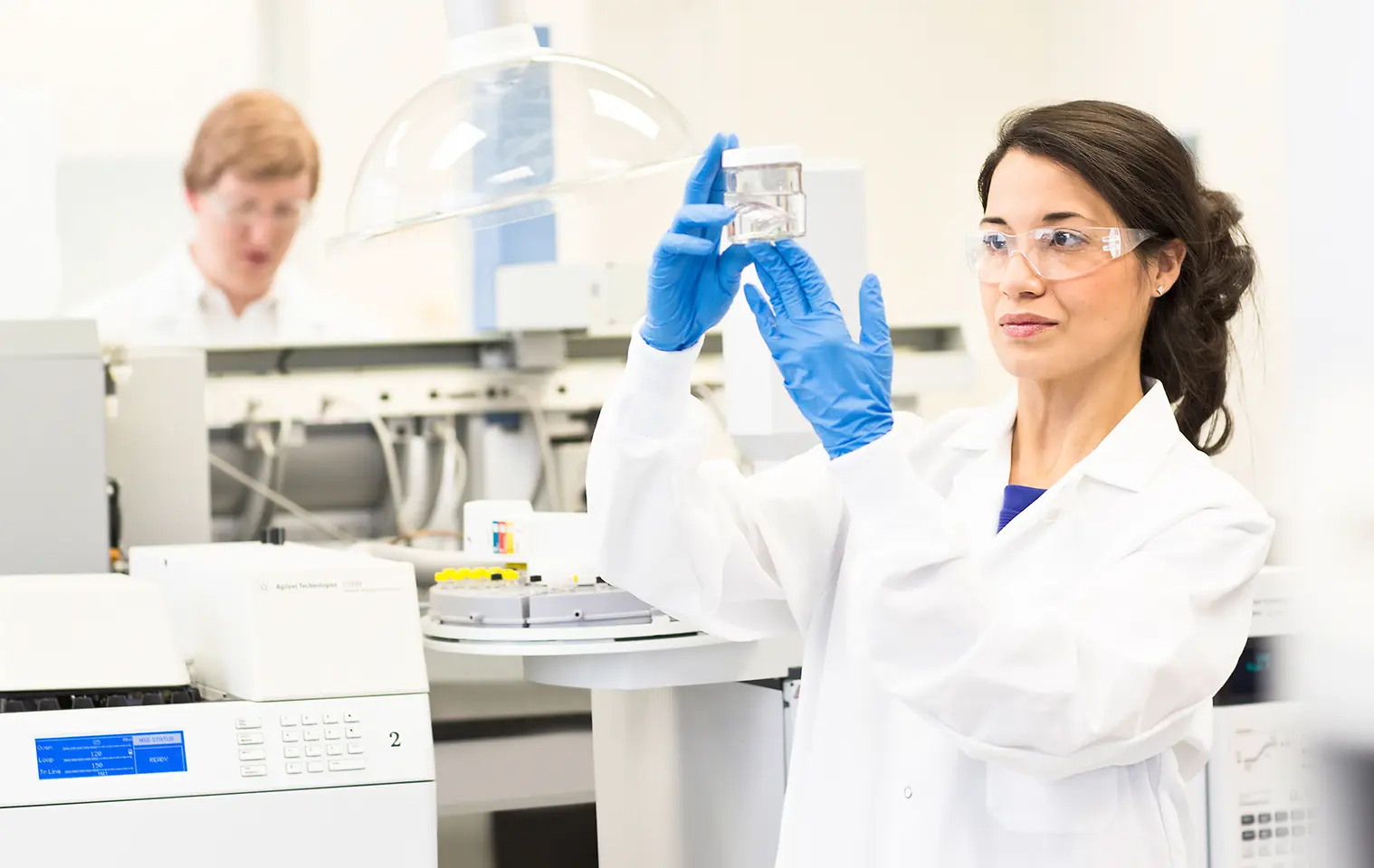 Female employee in a laboratory