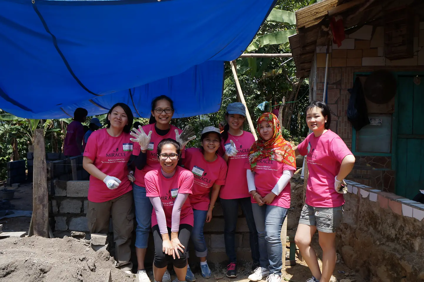 Henkel Indonesia female employees build houses with Habitat for Humanity for the needy in Jakarta