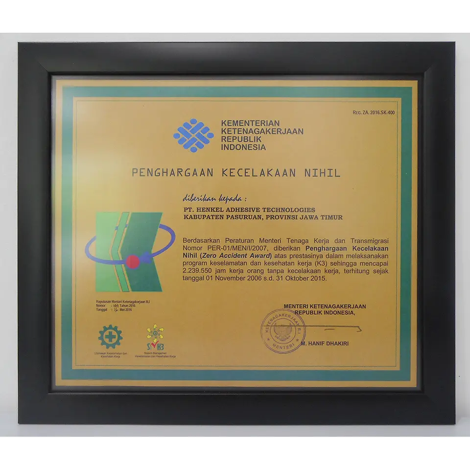Henkel Indonesia wins national safety award