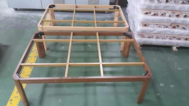 The frames of two kotatsus. Henkel’s Technomelt PUR 6217, due to it high resistance to heat, cold and humidity, is an ideal solution for producing components for kotatsus.
